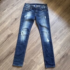 Vigoss The Dublin Skinny Distressed Women's Jeans - Size 27 3/4 - Low Rise